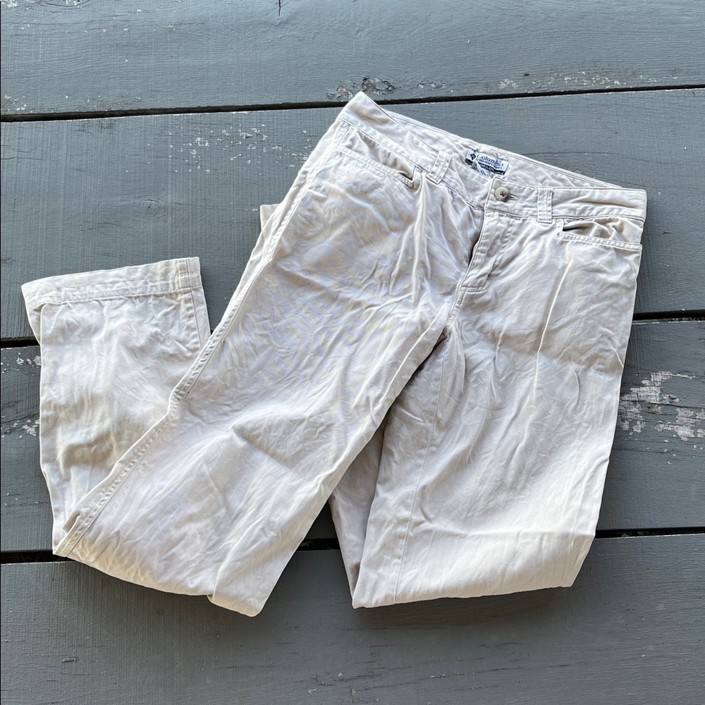 Columbia Classic Straight leg Tan or Cream Casual Pants